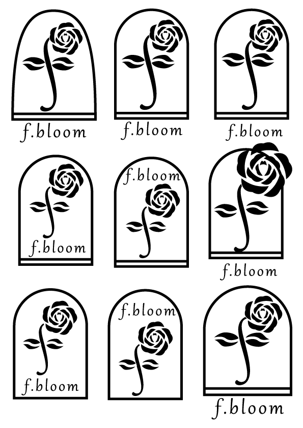 f.bloomロゴ制作過程